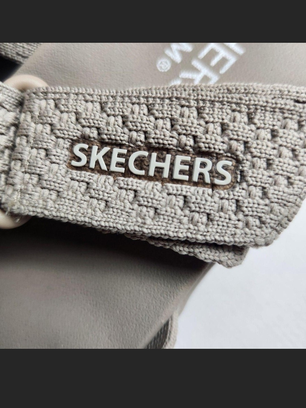 Skechers Women’s Light Gray Crisscross Comfort Sandals - Picture 2 of 5